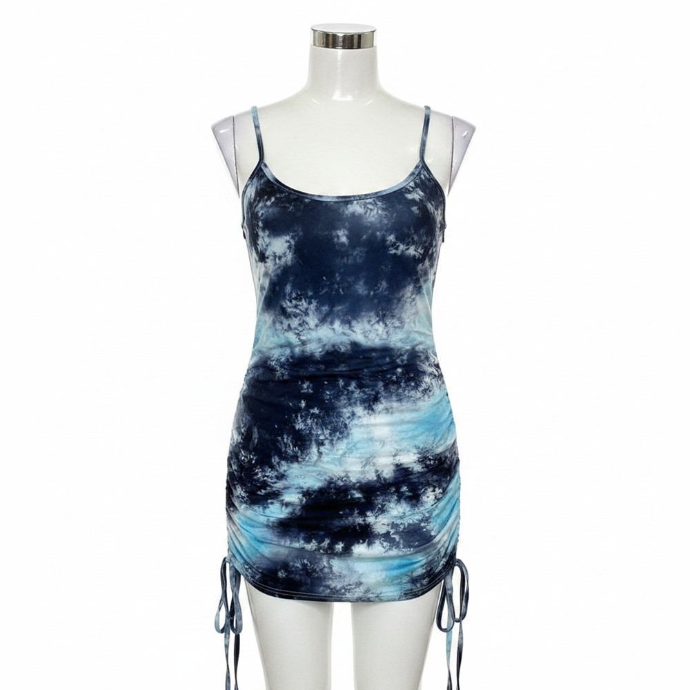 Dye Ruched Bodycon Mini Dress